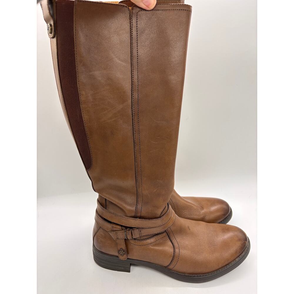 Bussola Trapani brown leather riding boots size EU 40 US 9